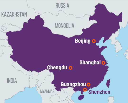 localização da fábrica de roupas usadas em guangzhou e chengdu