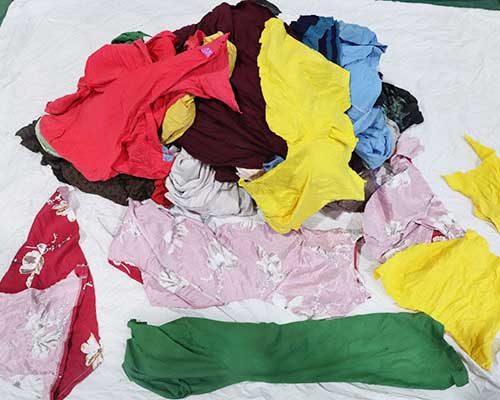 cutted colored cotton rags