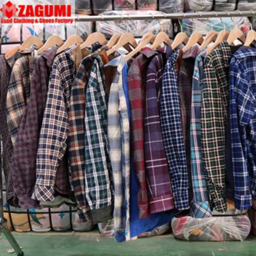 ZW12 second hand plaid shirt