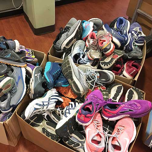 box of used sneaker