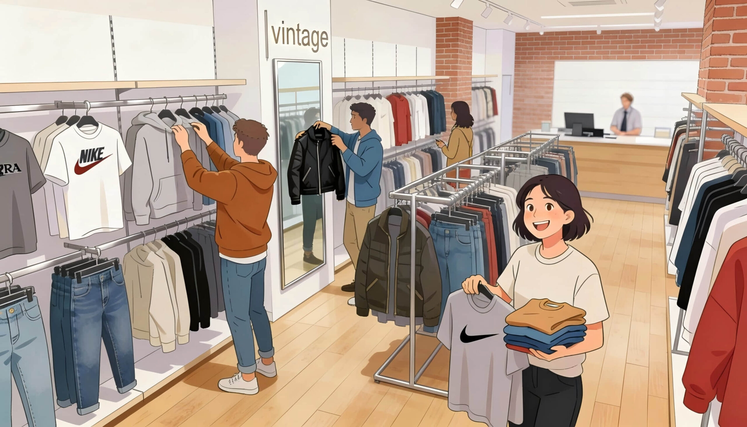 vintage clothes retails store