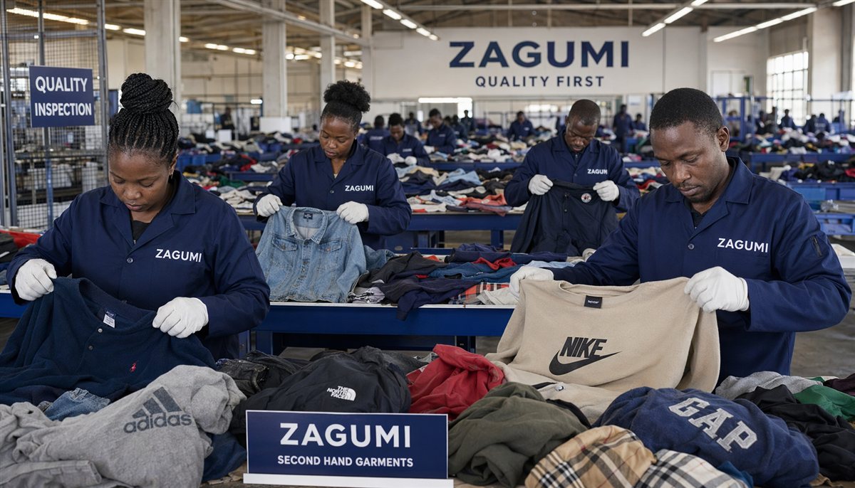 trustworthy branded used clothing wholesalers sorting and inspection process at Zagumi factory trustworthy branded used clothing wholesalers sorting and inspection process at Zagumi factory