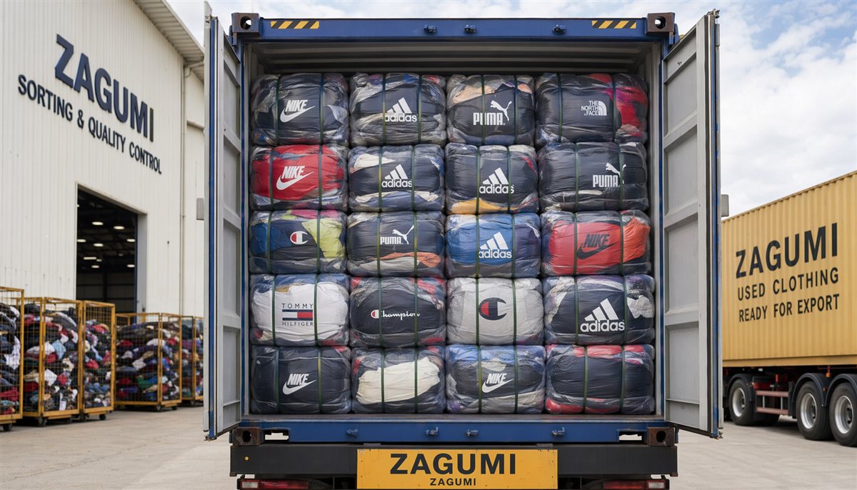 trustworthybrandedusedclothingwholesalerssortingandinspectionprocessatZagumifactory