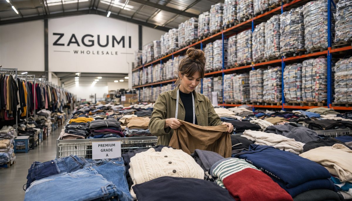 secondhandclothessuppliersforsmallboutiquessortingandinspectionprocessatZagumifactory