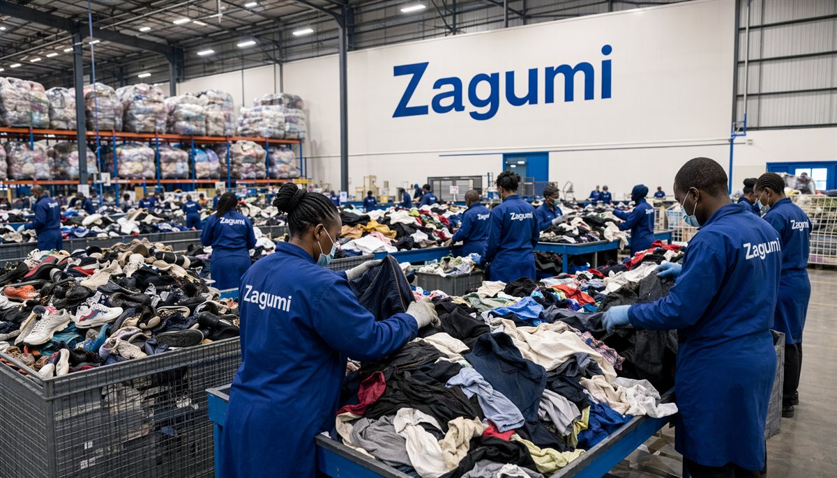 mixedusedclothesandshoessuppliersortingandinspectionprocessatZagumifactory