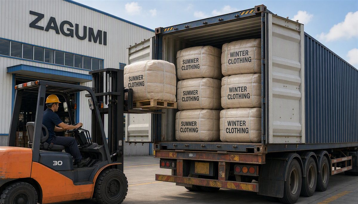 bulk second hand summer and winter clothing bales 25kg bales stacked at warehouse bulk second hand summer and winter clothing bales 25kg bales stacked at warehouse